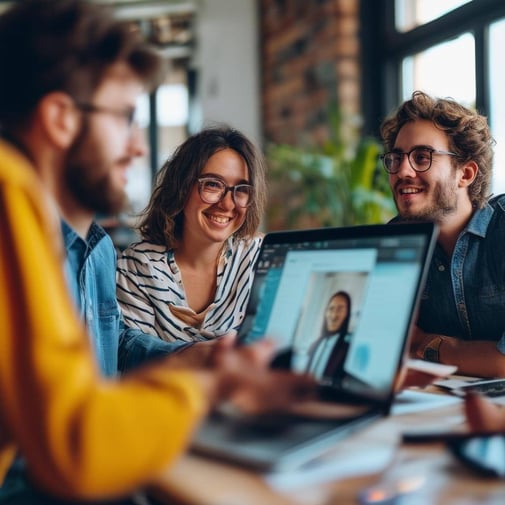 digital marketing meeting with actual people, make it look authentic-1